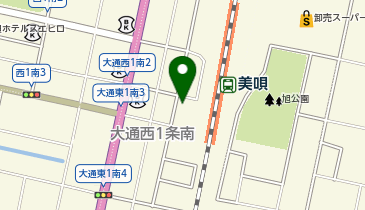 美唄警察署駅前交番の地図画像