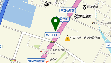 東警察署箱崎宮前交番の地図画像