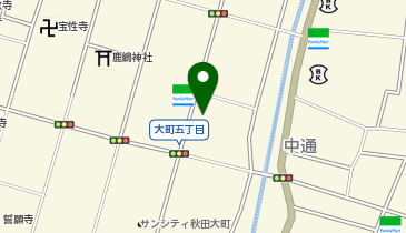 秋田中央警察署大町交番の地図画像