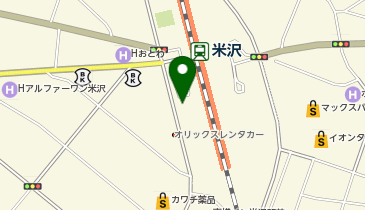 米沢警察署駅前交番の地図画像