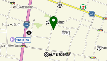 会津若松警察署栄町交番の地図画像