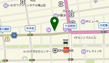 いわき中央警察署十五町目交番の地図画像