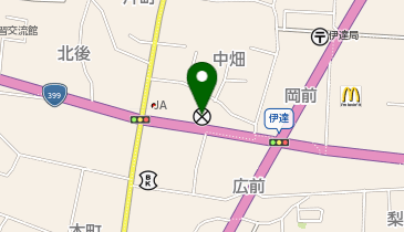 伊達警察署長岡駐在所の地図画像