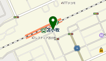 苫小牧警察署駅前交番の地図画像