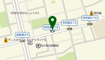 苫小牧警察署弥生交番の地図画像