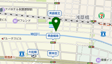 万世橋警察署美倉橋交番の地図画像