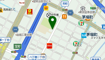 中央警察署茅場町交番の地図画像