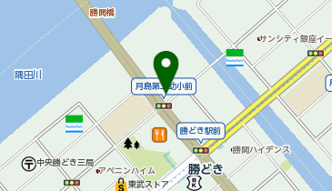 月島警察署勝どき橋交番の地図画像