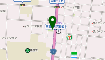 三田警察署三田通交番の地図画像