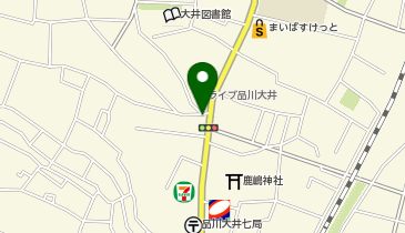 大井警察署鹿島神社前交番の地図画像