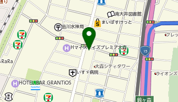 大井警察署南大井交番の地図画像