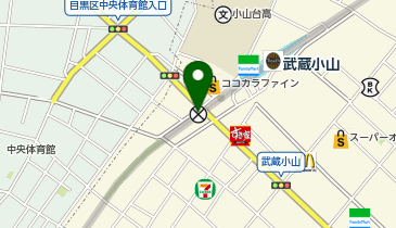 荏原警察署武蔵小山交番の地図画像
