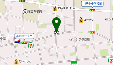蒲田警察署本羽田交番の地図画像