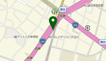 玉川警察署瀬田交番の地図画像