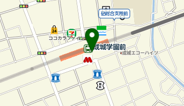 成城警察署成城交番の地図画像