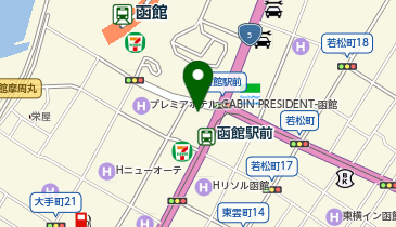 函館西警察署函館駅前交番の地図画像