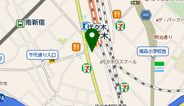 原宿警察署代々木駅前交番の地図画像