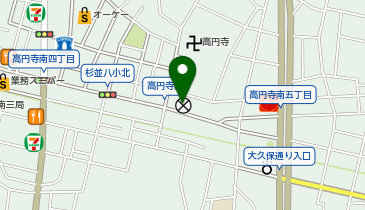 杉並警察署高円寺南四丁目交番の地図画像