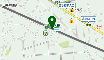 高井戸警察署西永福駅前交番の地図画像