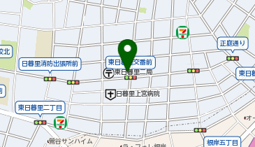 荒川警察署東日暮里交番の地図画像