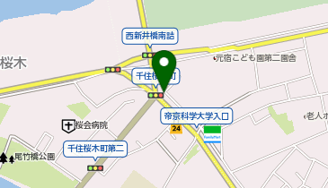 千住警察署桜木町交番の地図画像