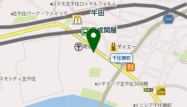 千住警察署曙町交番の地図画像