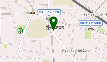 西新井警察署梅田七丁目交番の地図画像