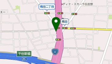 西新井警察署梅田一丁目交番の地図画像