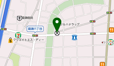 綾瀬警察署綾瀬六丁目交番の地図画像