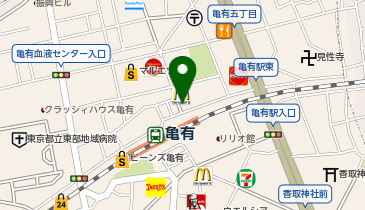 亀有警察署亀有駅北口交番の地図画像