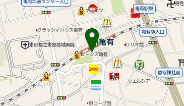 亀有警察署亀有駅南口交番の地図画像