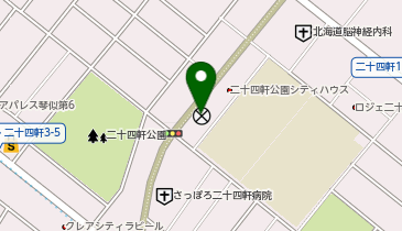 西警察署二十四軒交番の地図画像