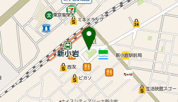 葛飾警察署新小岩駅前交番の地図画像