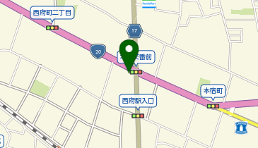 府中警察署本宿交番の地図画像