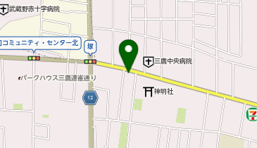 三鷹警察署上連雀交番の地図画像