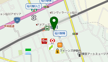 調布警察署仙川交番の地図画像