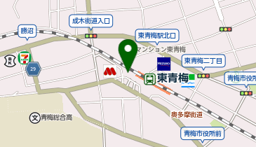 青梅警察署東青梅駅前交番の地図画像