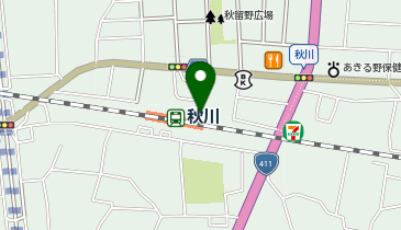 福生警察署秋川駅前交番の地図画像