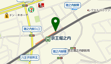 南大沢警察署堀之内駅前交番の地図画像