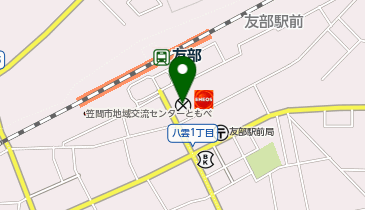 笠間警察署友部駅前交番の地図画像