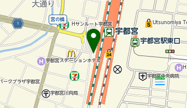 宇都宮東警察署宇都宮駅交番の地図画像