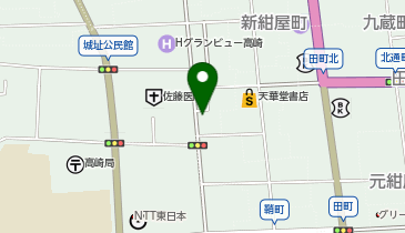 高崎警察署柳通り交番の地図画像