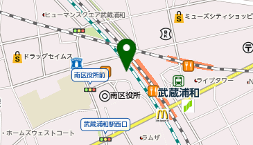 浦和警察署武蔵浦和駅前交番の地図画像