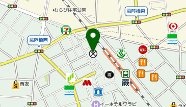 蕨警察署蕨駅西口交番の地図画像