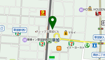 草加警察署草加駅前交番の地図画像