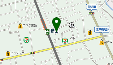 草加警察署新田駅前交番の地図画像