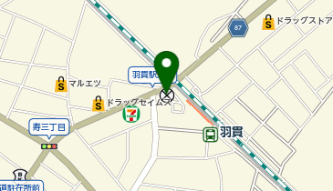 上尾警察署羽貫駅前交番の地図画像
