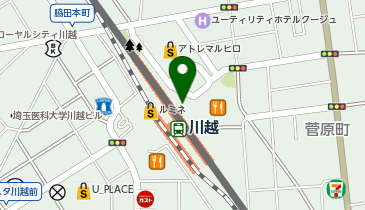 川越警察署川越駅前交番の地図画像