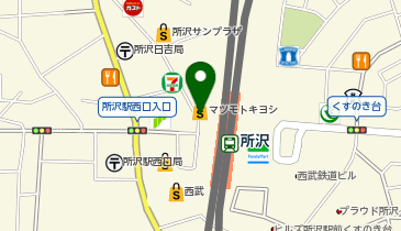 所沢警察署所沢駅前交番の地図画像