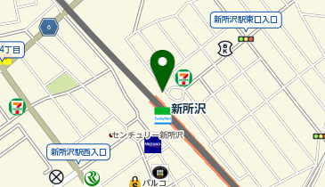 所沢警察署新所沢駅前交番の地図画像